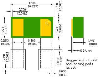 nanoDFN SMX10MQ060N Microsemi 10MQ060N Schottky Diode, 60V, 1A (10MQ060N)