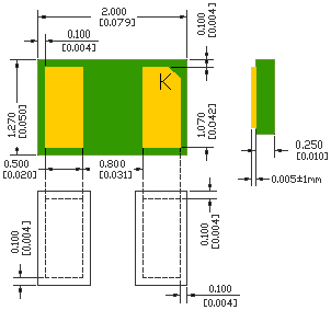 nanoDFN SMXSK33A Microsemi SK33A Schottky Diode, 30V, 3A (SK33A)
