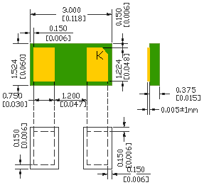 nanoDFN SMXMBR1545CTP Microsemi MBR1545CTP Schottky Rectifier, 45V, 20A (MBR1545CTP)
